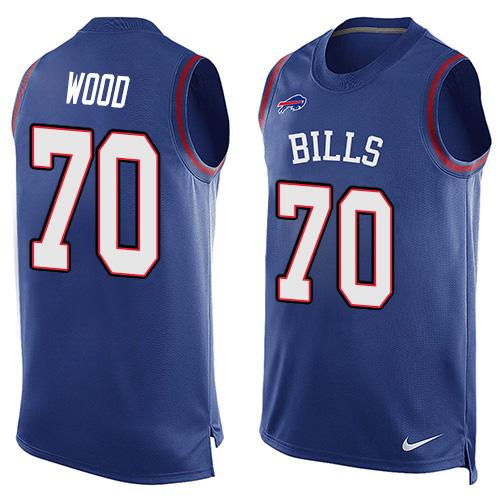  Bills #70 Eric Wood Royal Blue Team Color Men's Stitched NFL Limited Tank Top Jersey